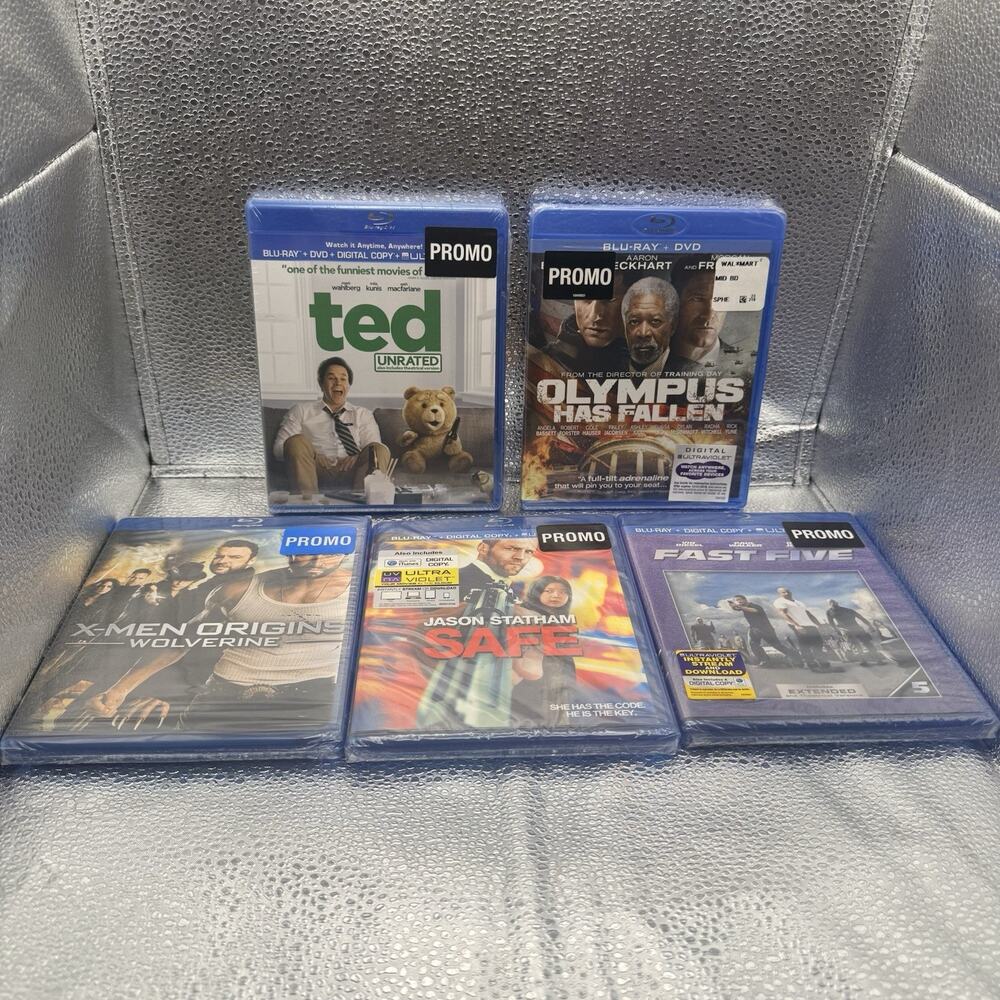 Brand New Sealed Blu-ray Lot (5 Movies) – Fast Five, Ted, X-Men, Action Comedy